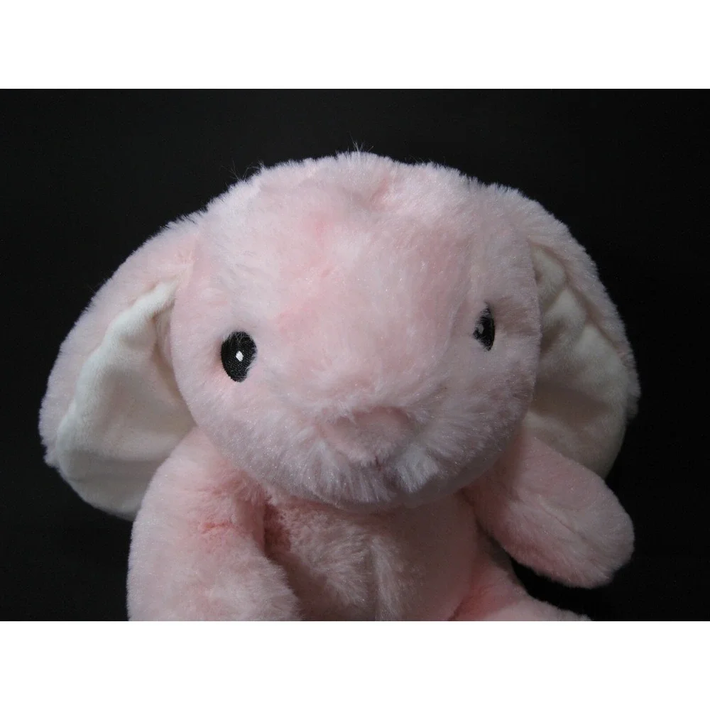 BUNNY RABBIT Floppy Ears Pink White‎ Sewn Eyes Baby Safe Rattles  10
